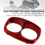 1998-2013 Harley Davidson Road Glide Dual Headlight Trim Bezel Cover Fairing Red Generic