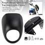 1973-up Sportster Dyna XL 883 1200 FX Headlight Fairing Light Cover Matte Black Generic