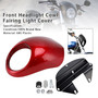1973-up Sportster Dyna XL 883 1200 FX Headlight Fairing Light Cover Red Generic