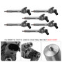 2014-2018 BMW F10 F30 F15 328d X5 535d 740Ld N47 N57 6Pcs Fuel Injector 0445110597 Generic