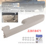 2010-2014 Sierra 2500HD 3500HD Front Right Passenger Side Armrest Repair Kit 22818471 Gray/Titanium Generic