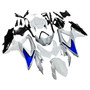 2008-2009-2010 Suzuki GSXR 600 750 Silver White GSXR Racing Amotopart Fairings Customs Fairing