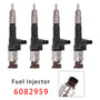 4Pcs Fuel Injector For Caterpillar CAT C3.3B 257D 277D 287D 259D 289D 6082959