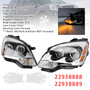2007-2012 GMC Acadia Left+Right HID Headlight 22938888 22938889 Generic