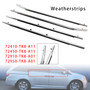 4PCS Weatherstrips Seal 72410-TK8-A11 Door Belt Molding For Odyssey 2011-2017