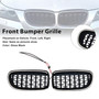 2009-2011 BMW 3 Series E90/E91 Diamond Front Kidney Grille Gloss Black Generic