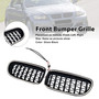 2009-2011 BMW 3 Series E90/E91 Diamond Front Kidney Grille Gloss Black Generic
