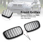 2007-2014 BMW X5 X6 Front Bumper Kidney Grille Gloss Black Generic