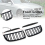 2004-2007 BMW 3 Series E90 320i 323i 328i 335i Front Kidney Double Slat Grille Black Generic