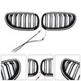 2004-2009 BMW E60 E61 520i 530i 2PCS Glossy Black Front Sport Kidney Grille Generic