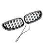 2004-2009 BMW E60 E61 520i 530i 2PCS Glossy Black Front Sport Kidney Grille Generic