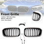 2015-2017 BMW 1 Series F20 F21 Double Line Front Kidney Grille Gloss Black Generic