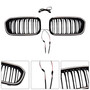 2015-2017 BMW 1 Series F20 F21 Double Line Front Kidney Grille Gloss Black Generic