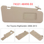 2008-2013 Toyota Highlander Beige Right Side Sun Visor 74321-48490-E0