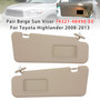2008-2013 Toyota Highlander Pair Beige Sun Visor 74321-48490-E0 Generic