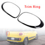 2014-2020 Fiat 500L Left+Right Rear Taillight Lamp Trim Ring Black Generic