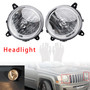 2007-2010 Jeep Patriot Left+Right Headlights Lamps Chrome Generic