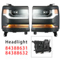 2016-2019 Chevy Silverado 1500 Left+Right HID Xenon Projector Headlight 84388631 84388632 Generic