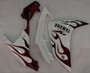 Fairings Yamaha YZF-R1 White & Dark Red Flame R1 Racing (2007-2008)