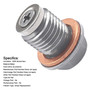 Universal Car Engine Magnetic Oil M14x1.5 Drain Plug Screw Nut Bolt Sump