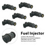 2001-2005 Volkswagen EuroVan Golf Jetta V6 2.8L 6Pcs Fuel Injector 0280155985 Generic