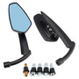 Black Blade-shape Rearview Mirror For Touring Cruiser Chopper Dyna Motorcycle