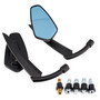 Black Blade-shape Rearview Mirror For Touring Cruiser Chopper Dyna Motorcycle