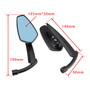 Black Blade-shape Rearview Mirror For Touring Cruiser Chopper Dyna Motorcycle
