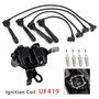 2003-2009 Hyundai Elantra Tiburon Tuscon L4 2.0L 1 Ignition Coil+4 Spark Plug+ Wires Pack UF419 Generic