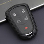 2013-2019 Cadillac ATS CTS CT6 XTS XT4 XT5 Escalade Leather Silicone Car Key Case Cover With Buckle Generic
