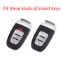 Leather Silicone Car Key Case Cover With Buckle For Audi