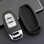 Leather Silicone Car Key Case Cover With Buckle For Audi