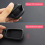 Leather Silicone Car Key Case Cover With Buckle For Audi A4 Q5