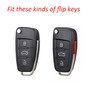 2008-2019 Audi A1 A3 S3 Q3 Q7 TT Leather Silicone Car Key Case Cover With Buckle Generic