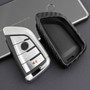 Leather Silicone Car Key Case Cover With Buckle For BMW
