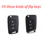 2015-2019 Volkswagen Polo Golf Tiguan Leather Silicone Car Key Case Cover With Buckle Generic