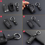 2015-2019 Volkswagen Polo Golf Tiguan Leather Silicone Car Key Case Cover With Buckle Generic