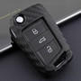 2019- Audi A1 Leather Silicone Car Key Case Cover With Buckle Generic