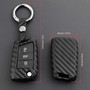 2019- Audi A1 Leather Silicone Car Key Case Cover With Buckle Generic