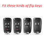 2010-2019 Buick LaCrosse Regal Leather Silicone Car Key Case Cover With Buckle Generic