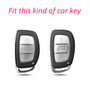 2015-2019 Hyundai Sonata Tucson Elantra Leather Silicone Car Key Case Cover With Buckle Generic