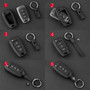 2018-2020 Hyundai Accent Santa Fe Veloster Leather Silicone Car Key Case Cover With Buckle Generic