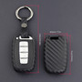 2009-2015 Kia Forte Soul Sportage Leather Silicone Car Key Case Cover With Buckle Generic