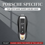 Aluminum Alloy TPU Black Car Key Case Cover With Buckle For Porsche Cayenne 911