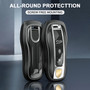 Aluminum Alloy TPU BLK Car Key Case Cover With Buckle For Porsche Cayenne 911
