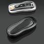 Aluminum Alloy TPU Silver Car Key Case Cover With Buckle For Porsche Cayenne 911