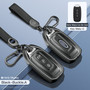 Aluminum Alloy Black TPU Black Car Key Case Cover With Buckle For Ford