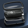 Aluminum Alloy Black TPU Black Car Key Case Cover With Buckle For Ford