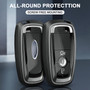 Aluminum Alloy TPU SIL Car Key Case Cover With Buckle For Ford