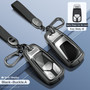 Aluminum Alloy TPU BLK Car Key Case Cover With Buckle For Audi A6l A4l A3
